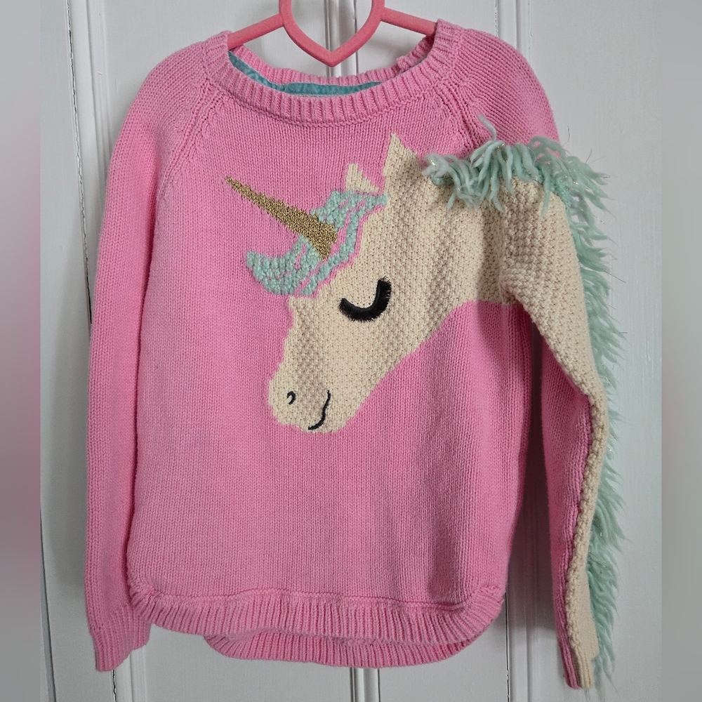 Pink Unicorn Knit Sweater 🩷